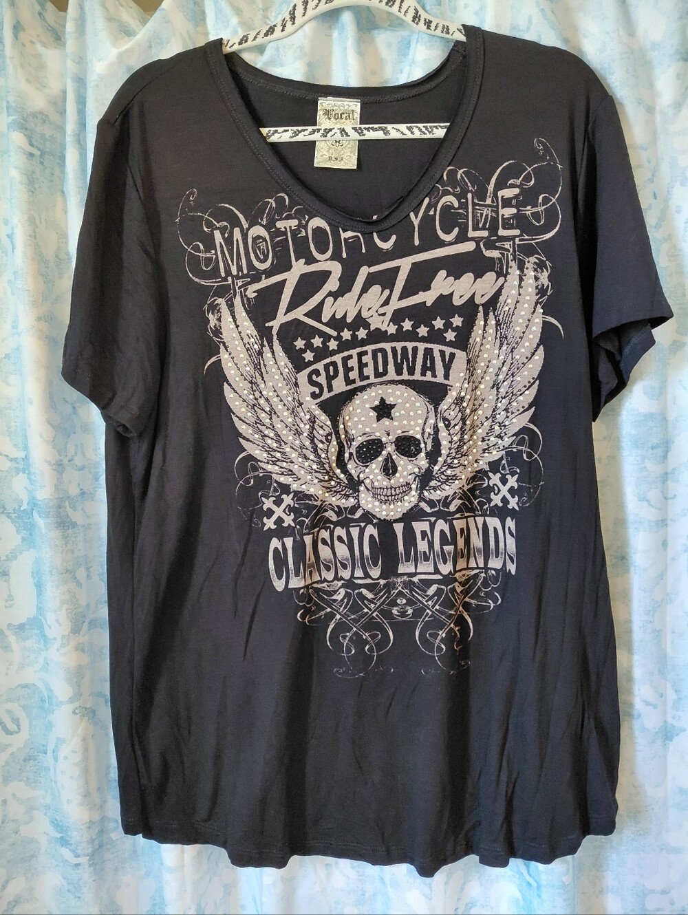 Classic Legends Black Graphic Motorcycle T‑Shirt
